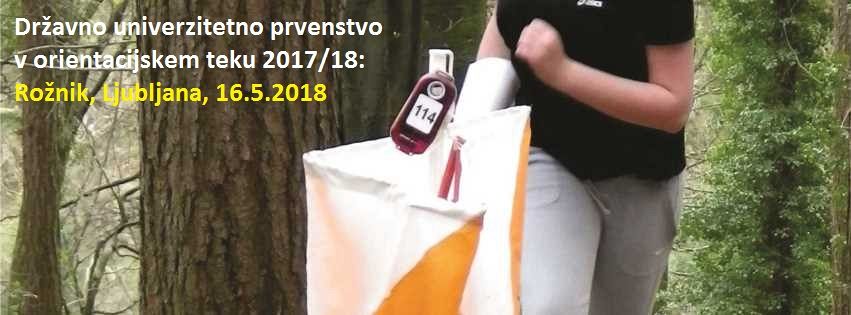 Državno univerzitetno prvenstvo v orientacijskem teku za študijsko leto 2017/18