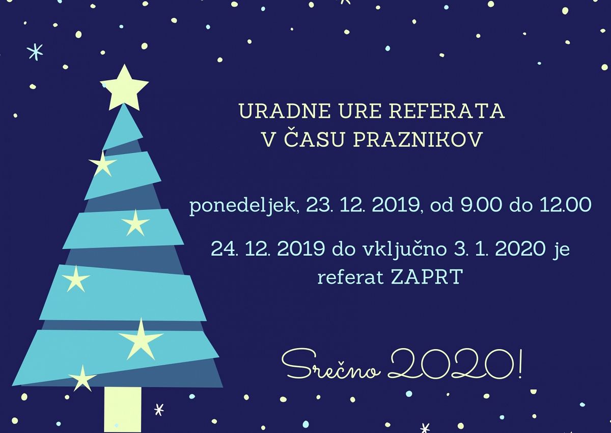 Uradne ure referata v času praznikov